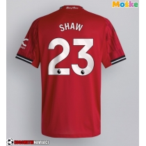 Moške Nogometnih dresov Manchester United Luke Shaw #23 Domači 2025-26 Kratki rokavi